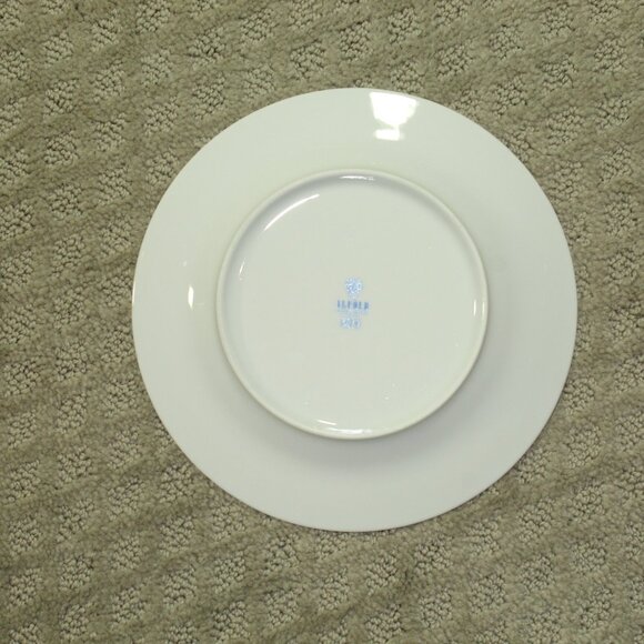 Set of 4 Alfold Yellow Blue Filigree Hungarian Porcelain 8" Salad Plates - Picture 3 of 5